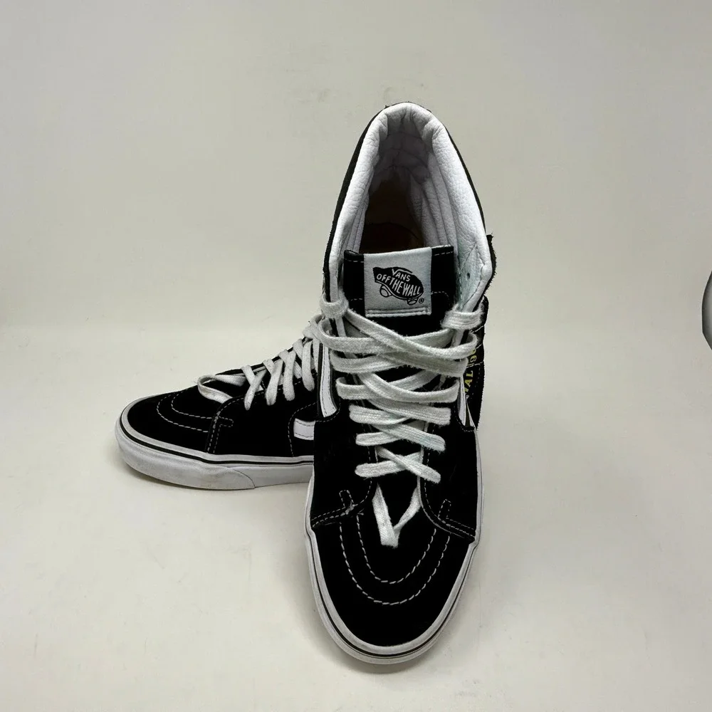 Vans Sk8-Hi Smiley Face Off The Wall Black High Top Sneakers Mens 7 Womens 8.5